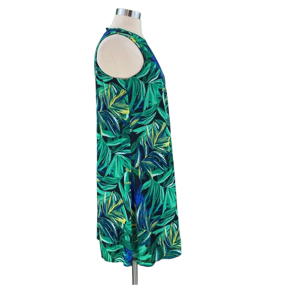 Calvin Klein Tropical Print Sleeveless Shift Dress - Picture 5 of 16
